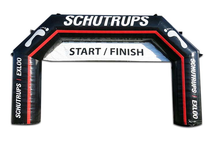 Op maat gemaakte start en finish boog op maat gemaakt voor schutrups